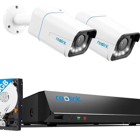 Reolink 16-Channel NVR System with (2) 4K PoE Cameras + 128GB Card – New - Picture 1 of 3